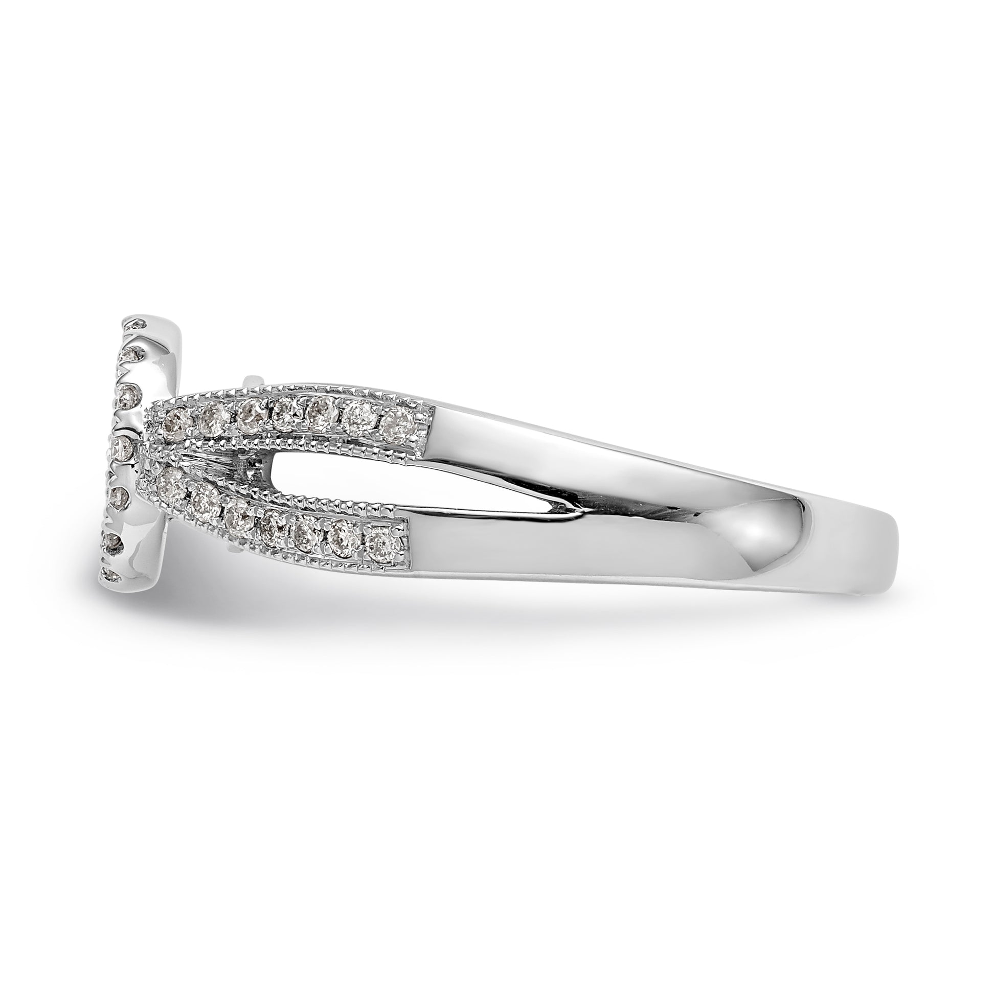 14KW Peg Set Simulated Diamond Round Halo Engagement Ring