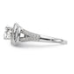 14K White Gold Round Simulated Diamond Halo Engagement Ring
