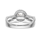 14KW Round Simulated Diamond Round Halo Engagement Ring