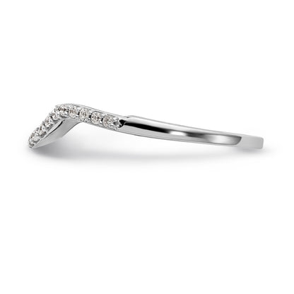 14k White Gold Diamond Wedding Band