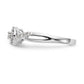 14K White Gold Round Simulated Diamond Halo Engagement Ring
