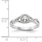 14K White Gold Round Simulated Diamond Halo Engagement Ring