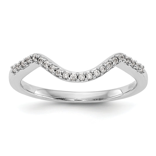 14k White Gold Diamond Wedding Band