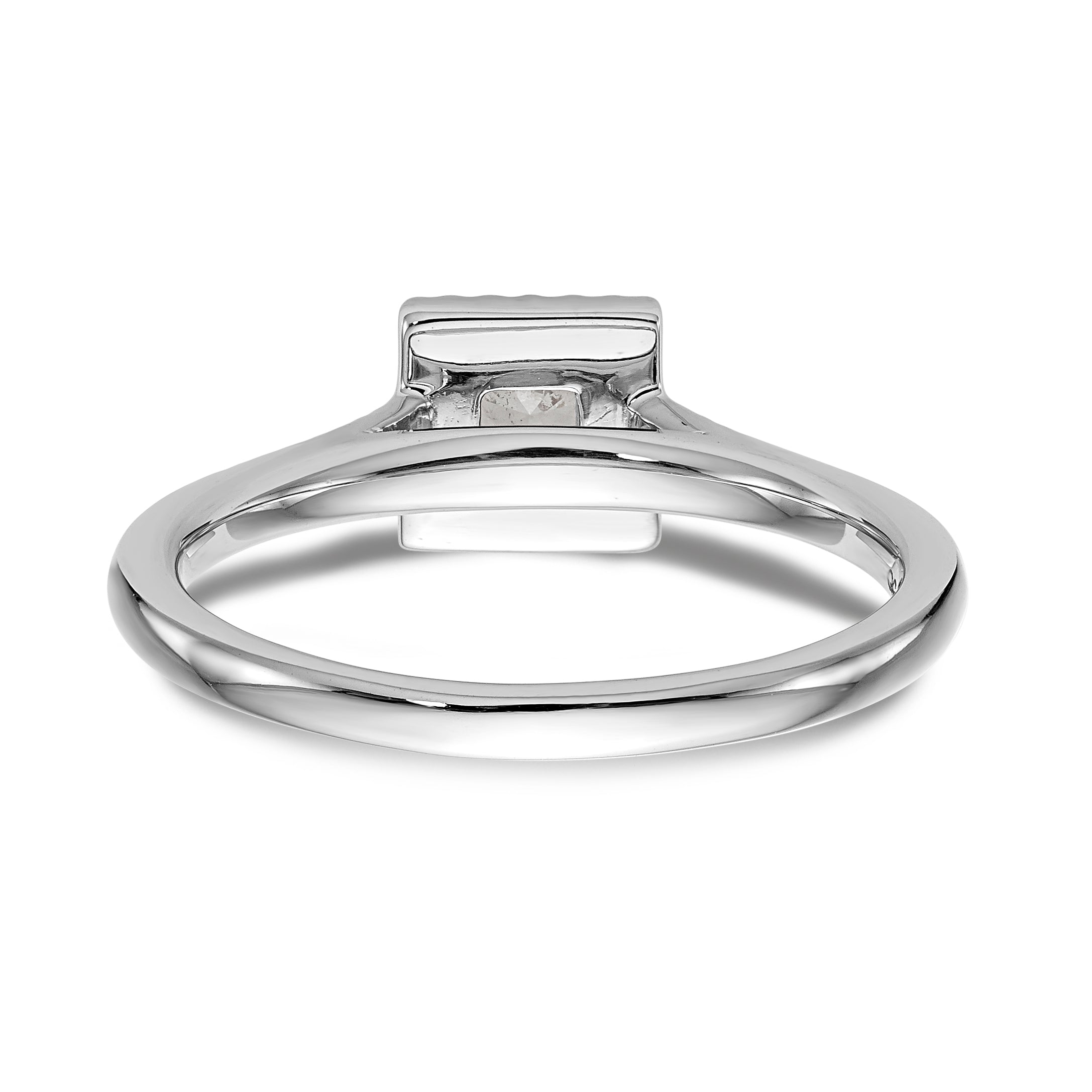 14KW Round Simulated Diamond Halo Engagement Ring