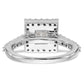 14KW Round Simulated Diamond Halo Engagement Ring