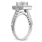 14KW Round Simulated Diamond Halo Engagement Ring
