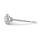 14K White Gold Round Simulated Diamond Cushion Halo Engagement Ring