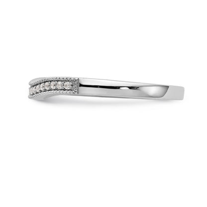 14K White Gold Diamond Wedding Band
