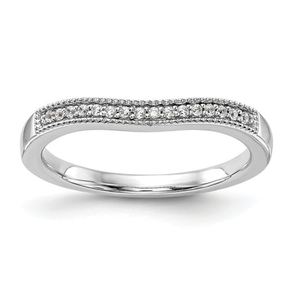 14K White Gold Diamond Wedding Band