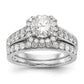 14kw Peg Set Simulated Diamond Cushion Halo Engagement Ring