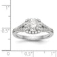 14kw Round Simulated Diamond Cushion Halo Engagement Ring
