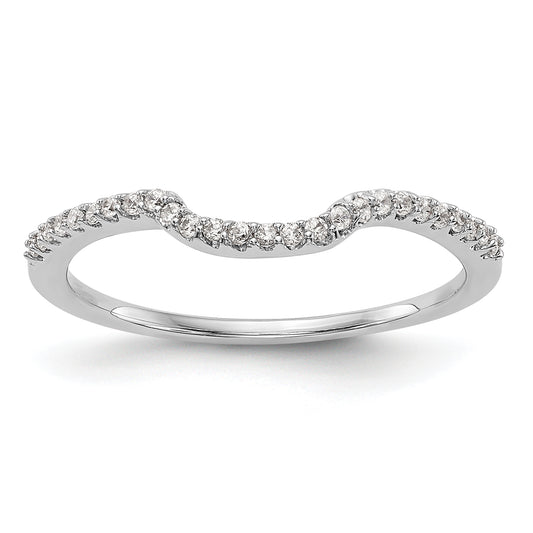 14K White Gold Diamond Wedding Band