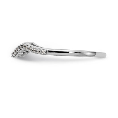 14K White Gold Diamond Wedding Band