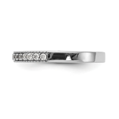 14K White Gold Diamond Wedding Band