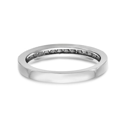 14K White Gold Diamond Wedding Band