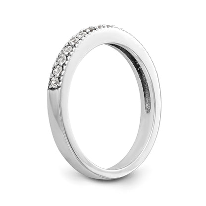 14K White Gold Diamond Wedding Band
