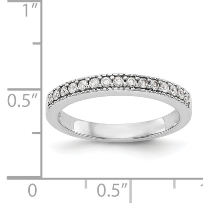 14K White Gold Diamond Wedding Band