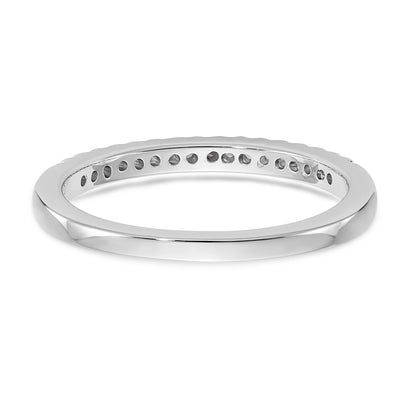 14K White Gold Diamond Wedding Band