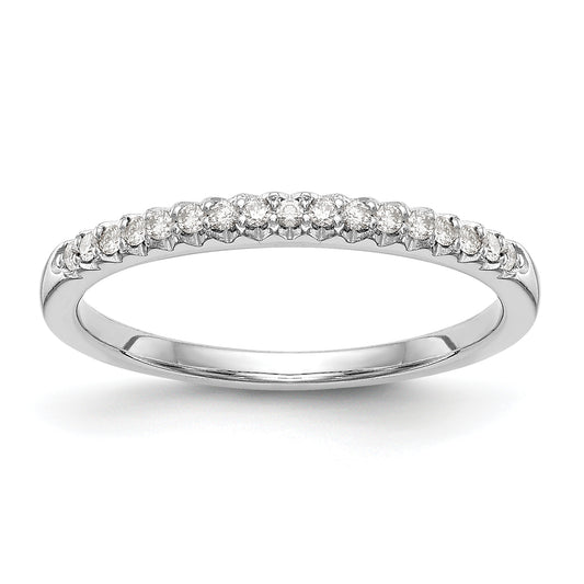 14K White Gold Diamond Wedding Band