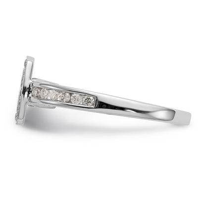 14kw Peg Set Diamond Princess CZ Cushion Halo Engagement Ring