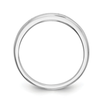 14K White Gold Diamond Wedding Band