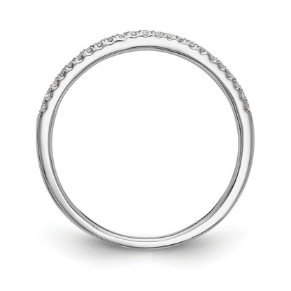 14K White Gold Diamond Wedding Band