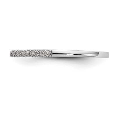 14K White Gold Diamond Wedding Band