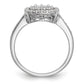 14K White Gold Complete Diamond Cluster Engagement Ring
