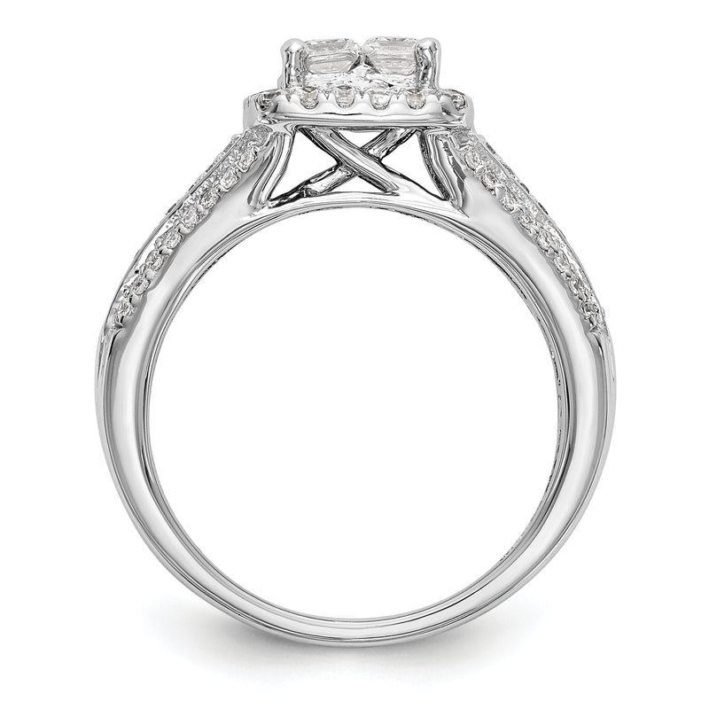 14K White Gold Diamond Wedding Band
