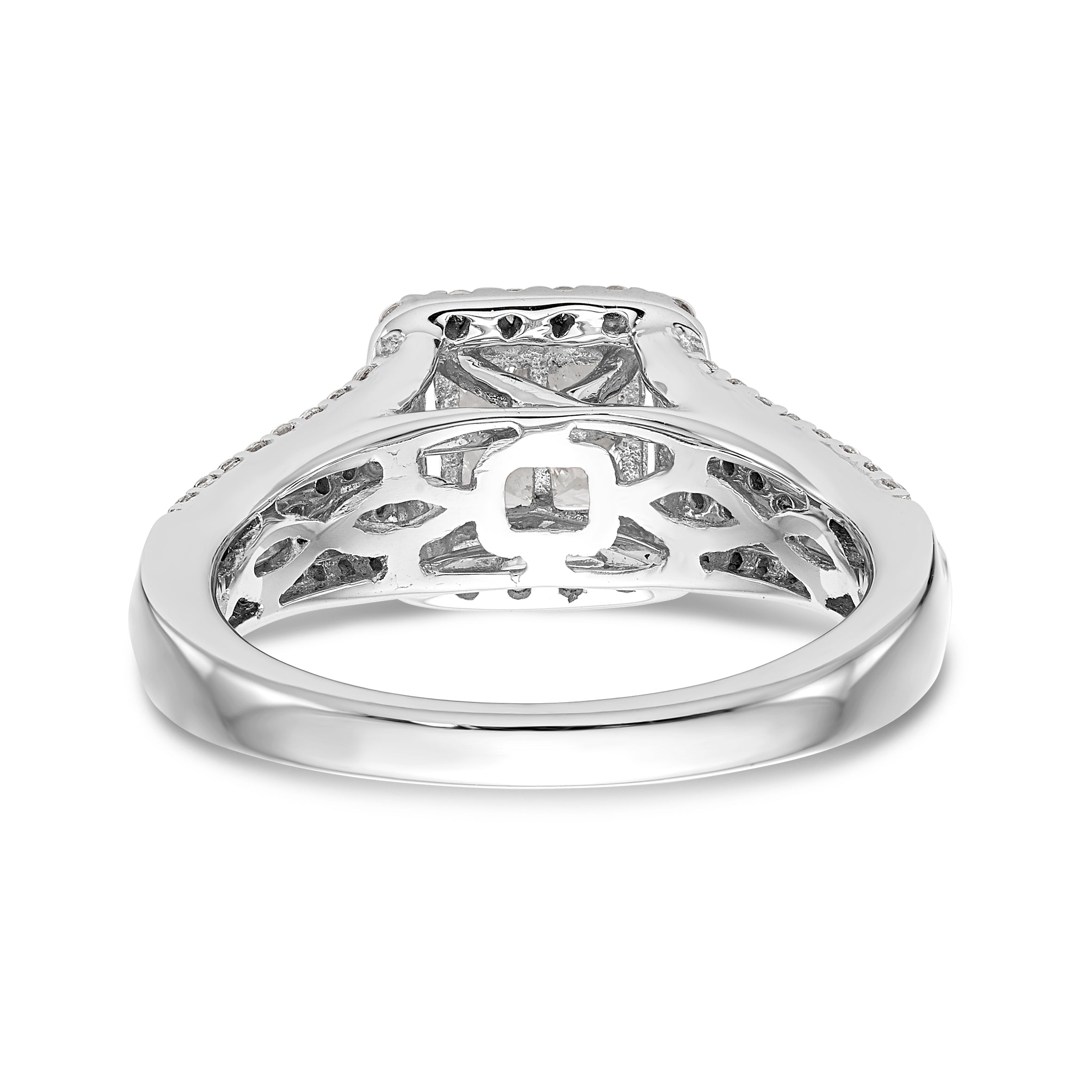 14K White Gold Diamond Wedding Band