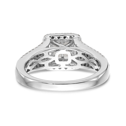 14K White Gold Diamond Wedding Band