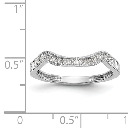 14k White Gold Diamond Wedding Band