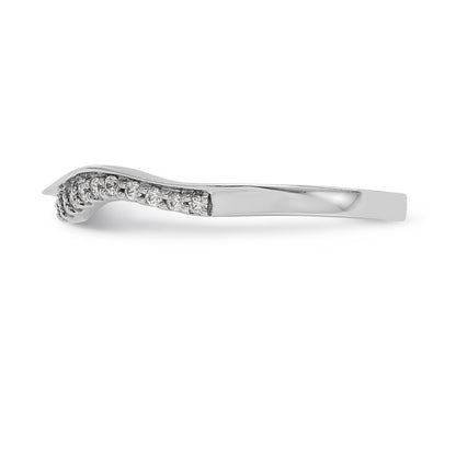 14k White Gold Diamond Wedding Band