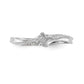 14k White Gold Diamond Round CZ By Pass Engagement Ring