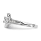 14k White Gold Diamond Round Complete By Pass Engagement Ring