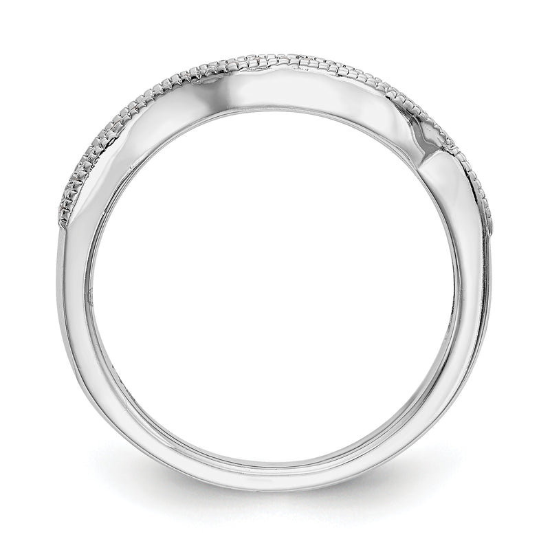 14kw Diamond Contoured Wedding Band