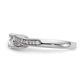 14k White Gold Diamond Round CZ By Pass Engagement Ring