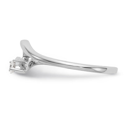 14k White Gold Pear Diamond Matching Wedding Band