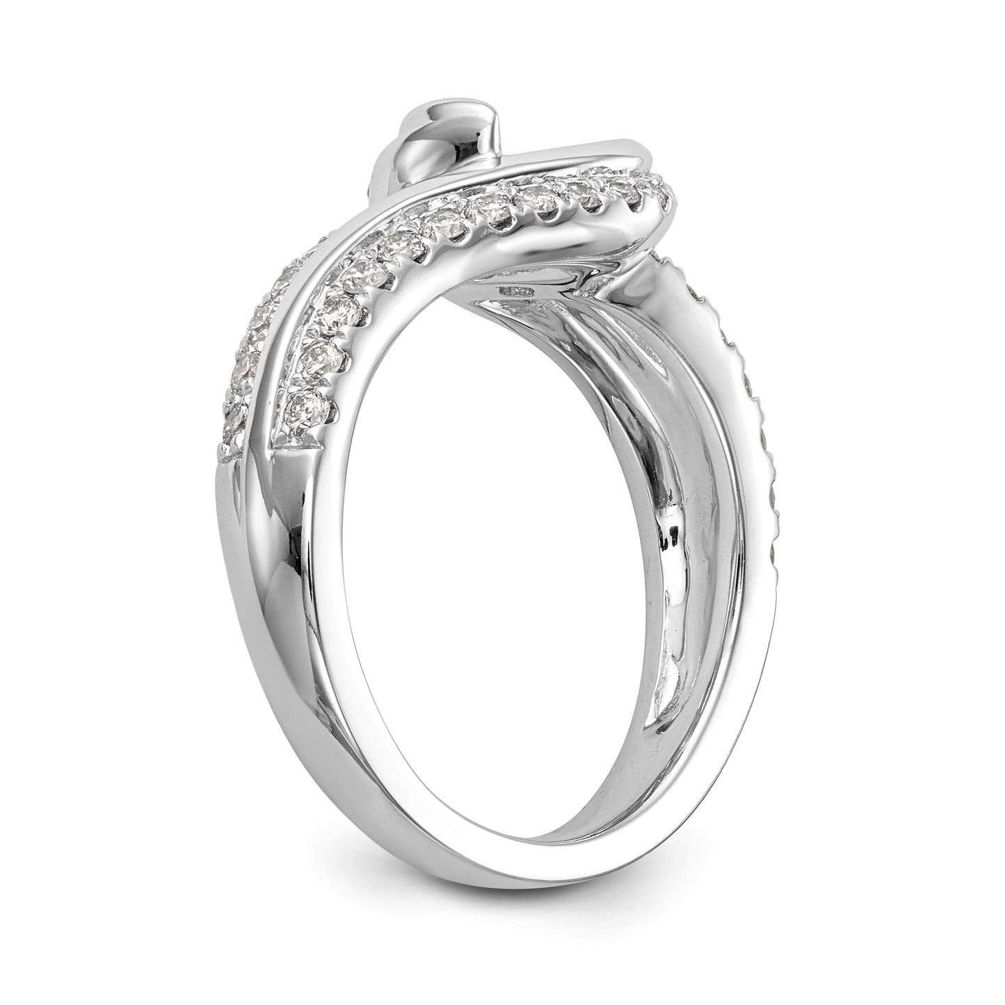 14k White Gold Simulated Diamond Engagement Ring