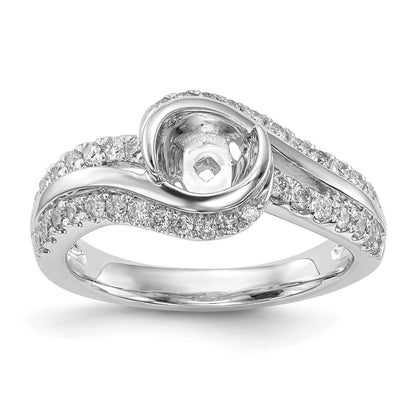 14k White Gold Simulated Diamond Engagement Ring