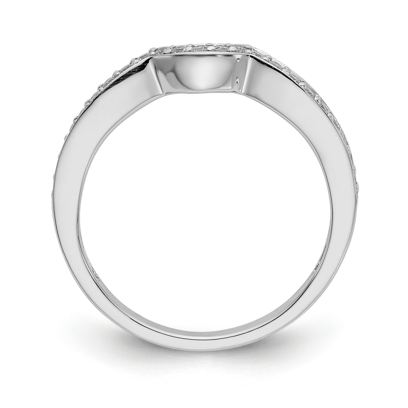 14k White Gold Diamond Wedding Band