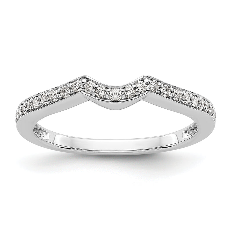 14k White Gold Diamond Wedding Band