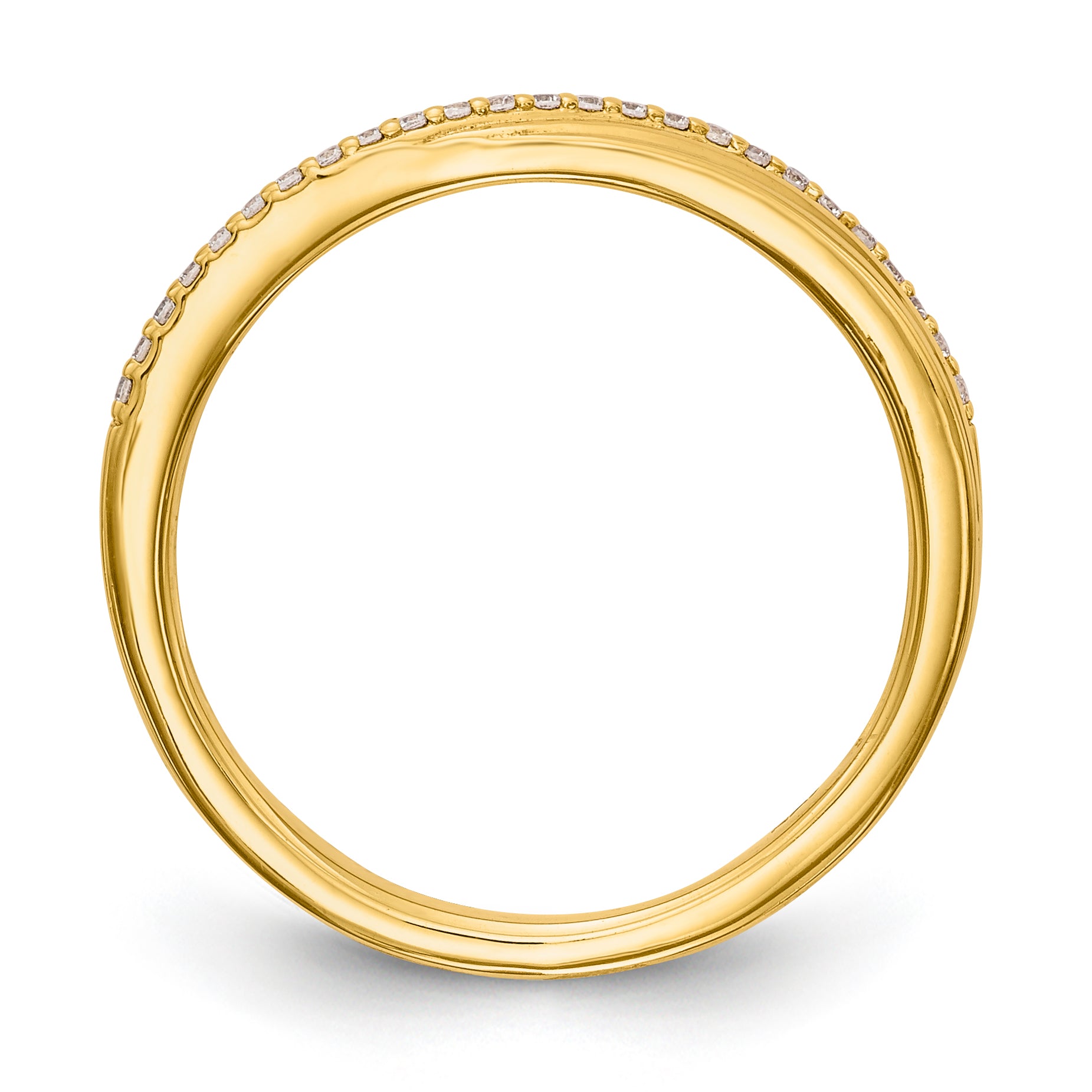 14K White Gold Diamond Wedding Band