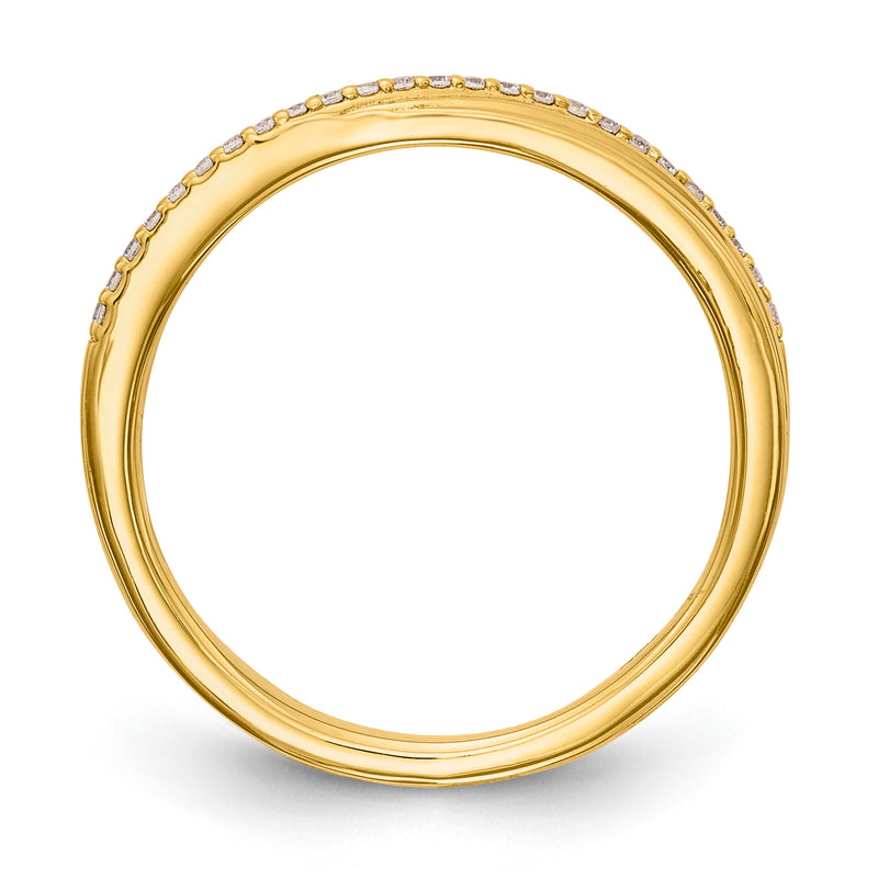 14K White Gold Diamond Wedding Band