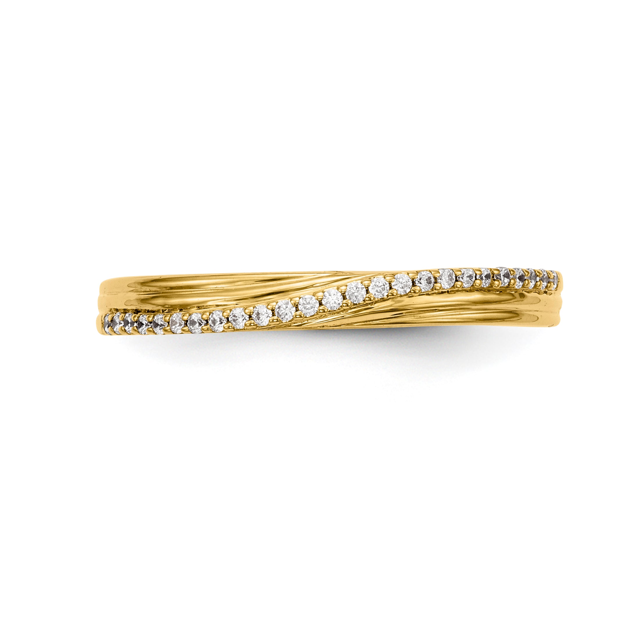 14K White Gold Diamond Wedding Band