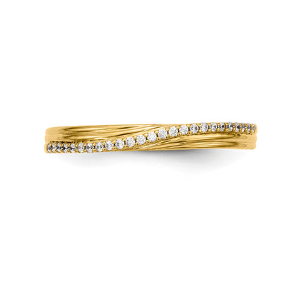 14K White Gold Diamond Wedding Band