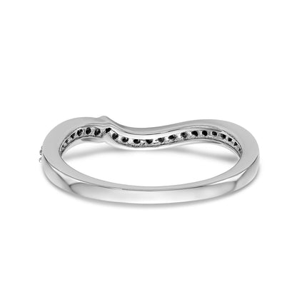 14K White Gold Diamond Wedding Band