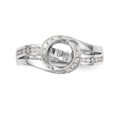14k White Gold Simulated Diamond Engagement Ring