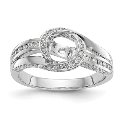 14k White Gold Simulated Diamond Engagement Ring