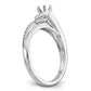14kw Peg Set Simulated Diamond Engagement Ring